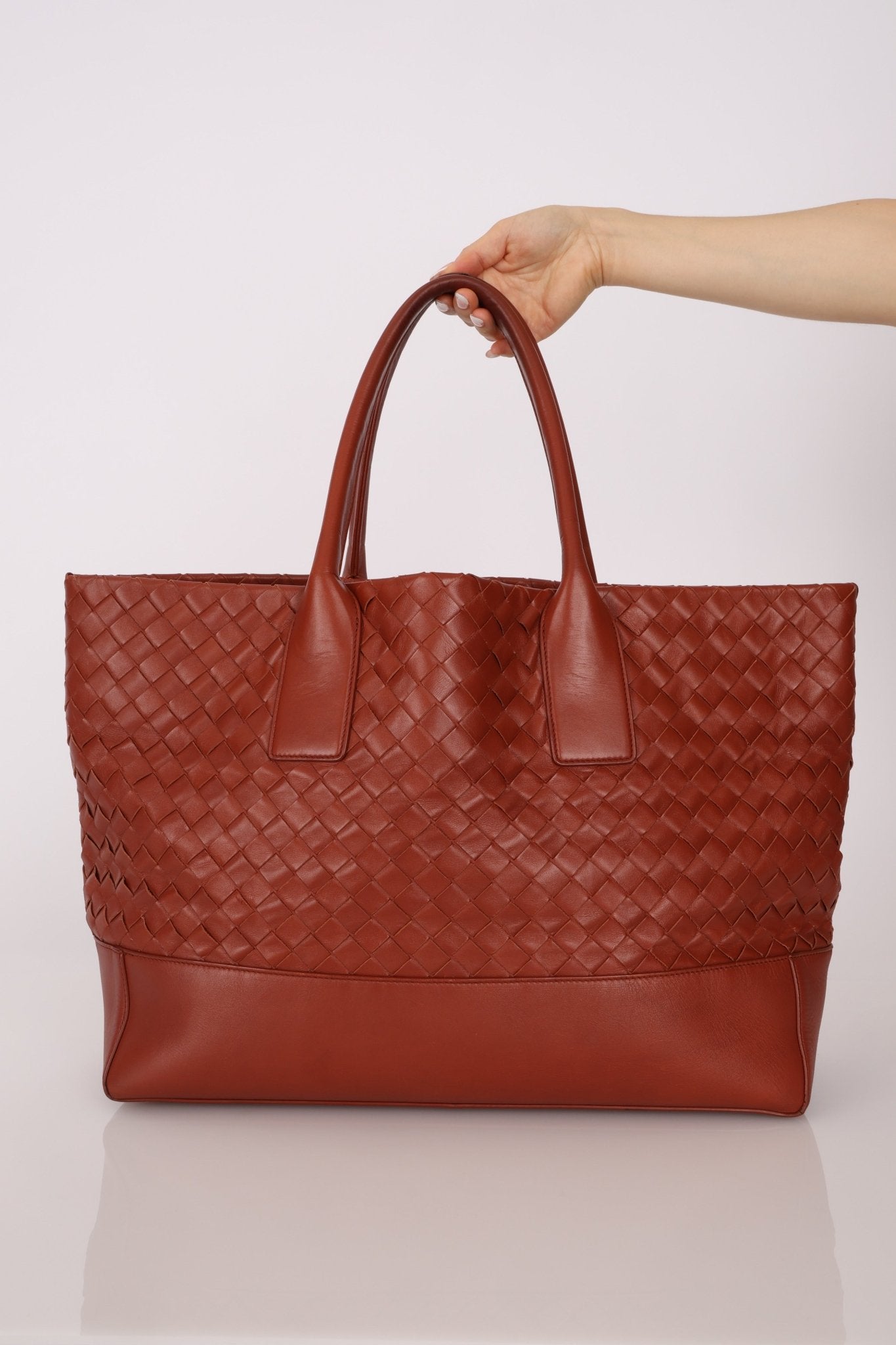 Bottega Veneta Terracotta Castaño Intrecciato Tote - FashioNica