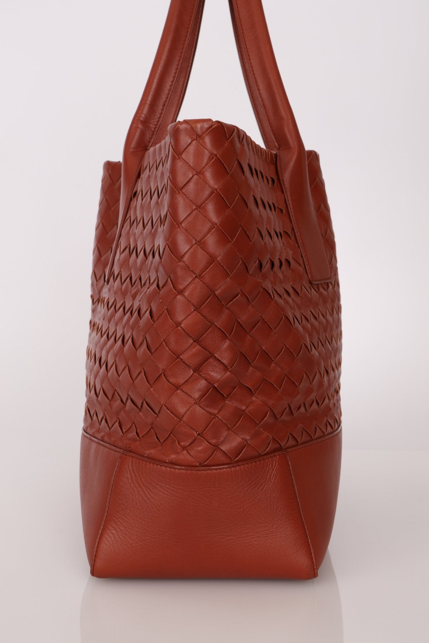 Bottega Veneta Terracotta Castaño Intrecciato Tote - FashioNica