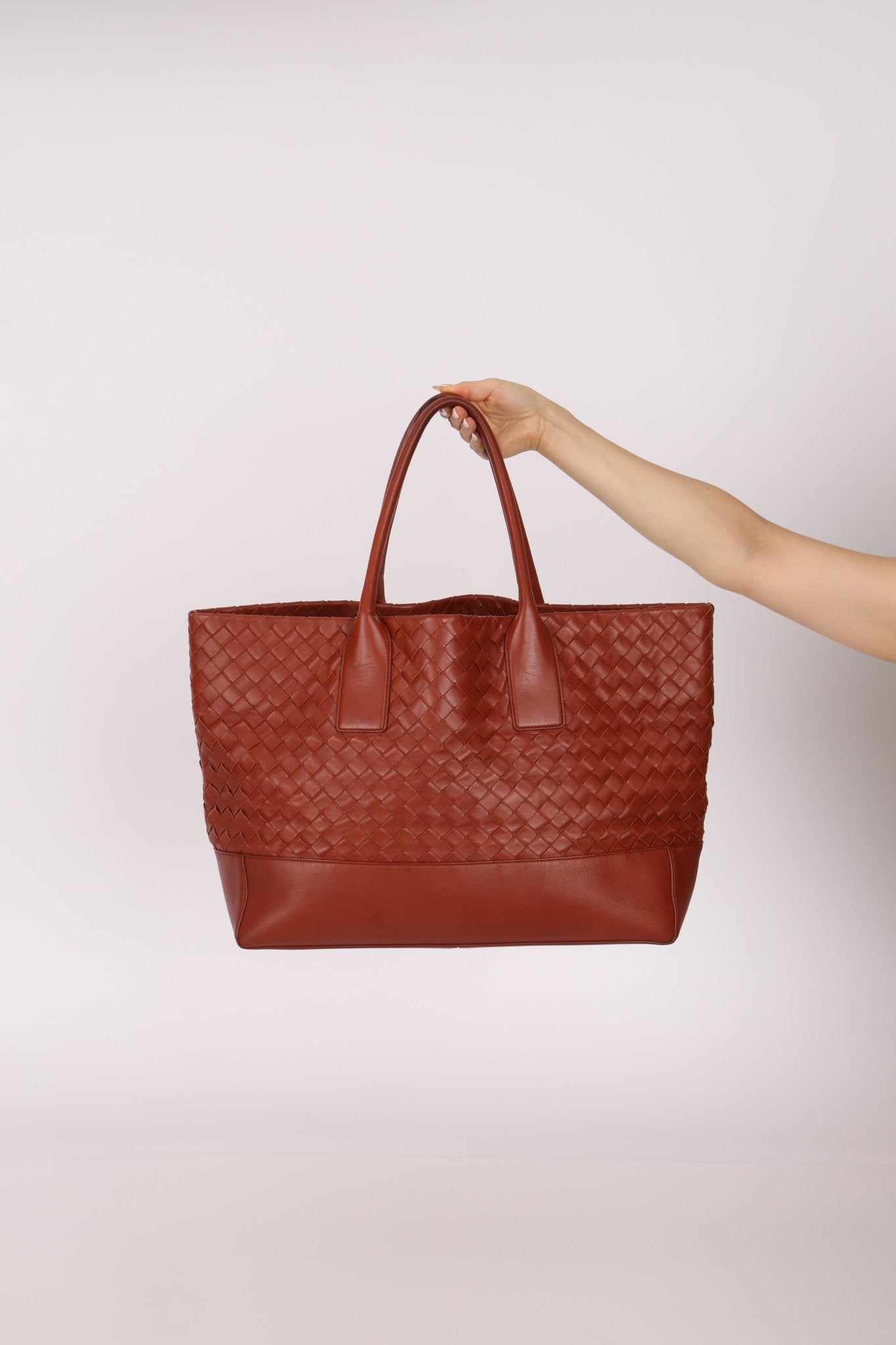 Bottega Veneta Terracotta Castaño Intrecciato Tote - FashioNica