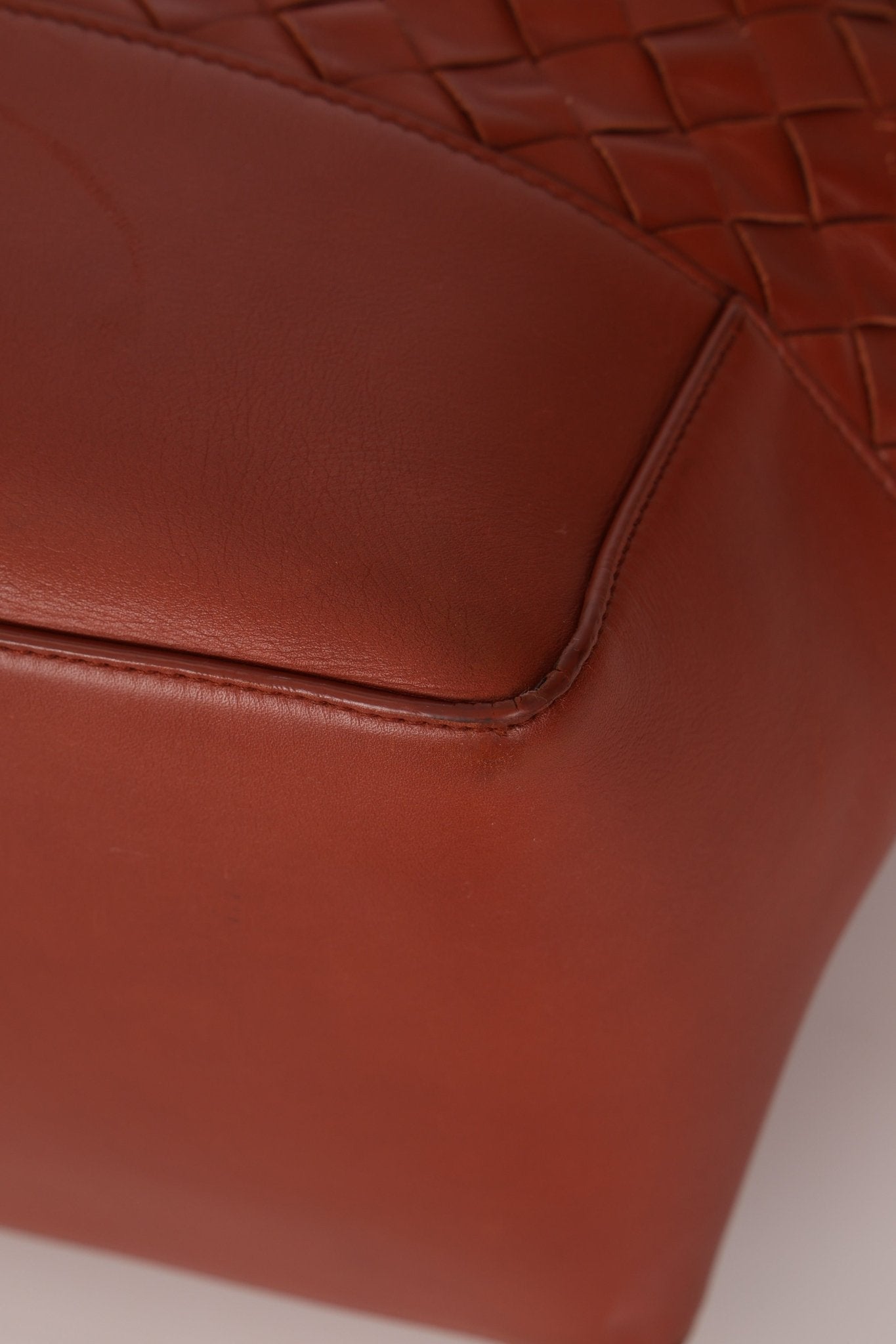 Bottega Veneta Terracotta Castaño Intrecciato Tote - FashioNica