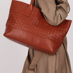 Bottega Veneta Terracotta Castaño Intrecciato Tote - FashioNica