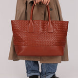 Bottega Veneta Terracotta Castaño Intrecciato Tote - FashioNica