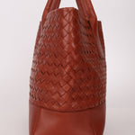Bottega Veneta Terracotta Castaño Intrecciato Tote - FashioNica
