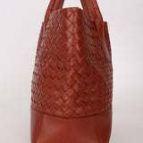 Bottega Veneta Terracotta Castaño Intrecciato Tote - FashioNica