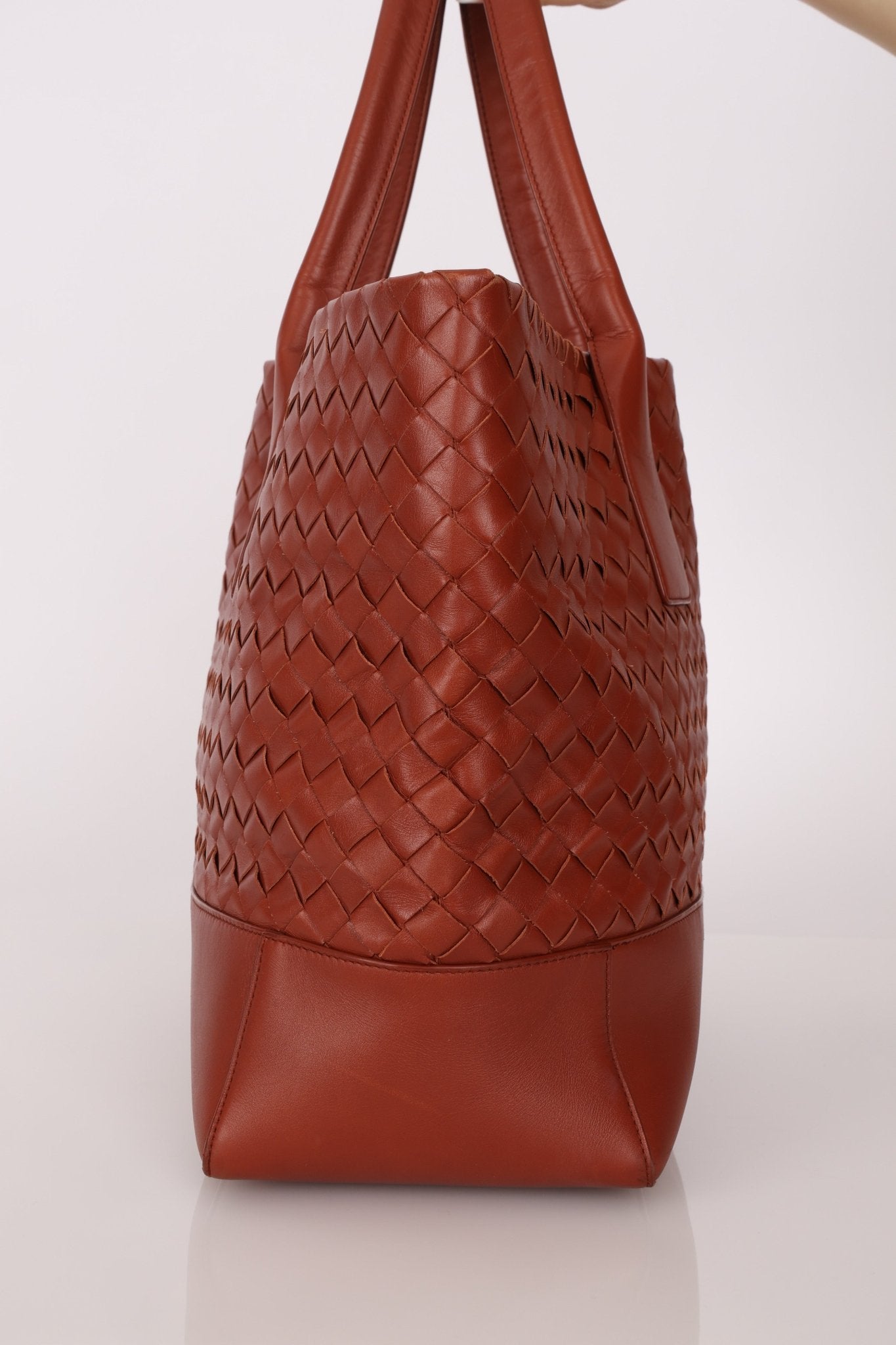 Bottega Veneta Terracotta Castaño Intrecciato Tote - FashioNica