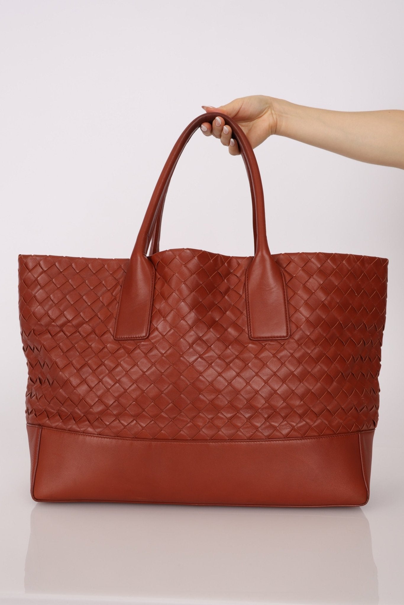 Bottega Veneta Terracotta Castaño Intrecciato Tote - FashioNica