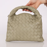 Bottega Veneta Travertine Intrecciato Mini Hop - FashioNica
