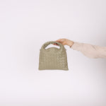 Bottega Veneta Travertine Intrecciato Mini Hop - FashioNica