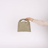 Bottega Veneta Travertine Intrecciato Mini Hop - FashioNica