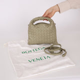 Bottega Veneta Travertine Intrecciato Mini Hop - FashioNica