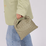 Bottega Veneta Travertine Intrecciato Mini Hop - FashioNica