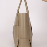 Bottega Veneta Travertine Maxi Intrecciato Large Arco Tote - FashioNica