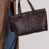Bottega Veneta Tri - Color Intrecciato Top Handle Tote - FashioNica