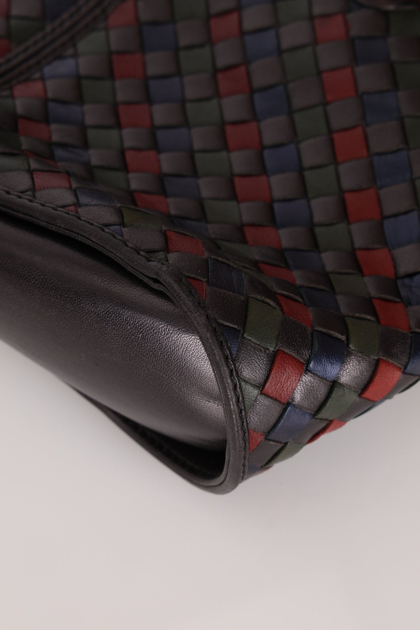 Bottega Veneta Tri - Color Intrecciato Top Handle Tote - FashioNica