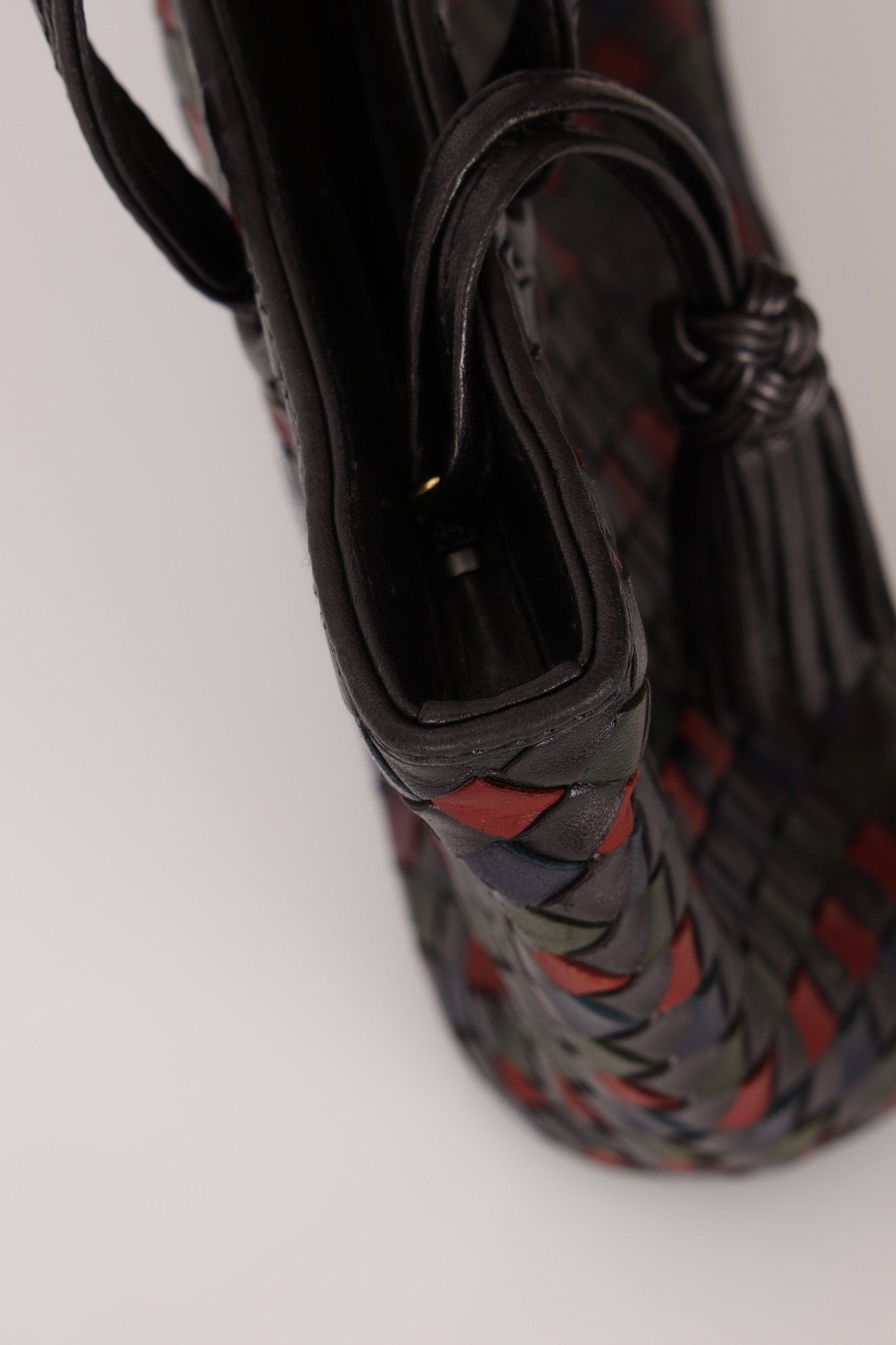 Bottega Veneta Tri - Color Intrecciato Top Handle Tote - FashioNica