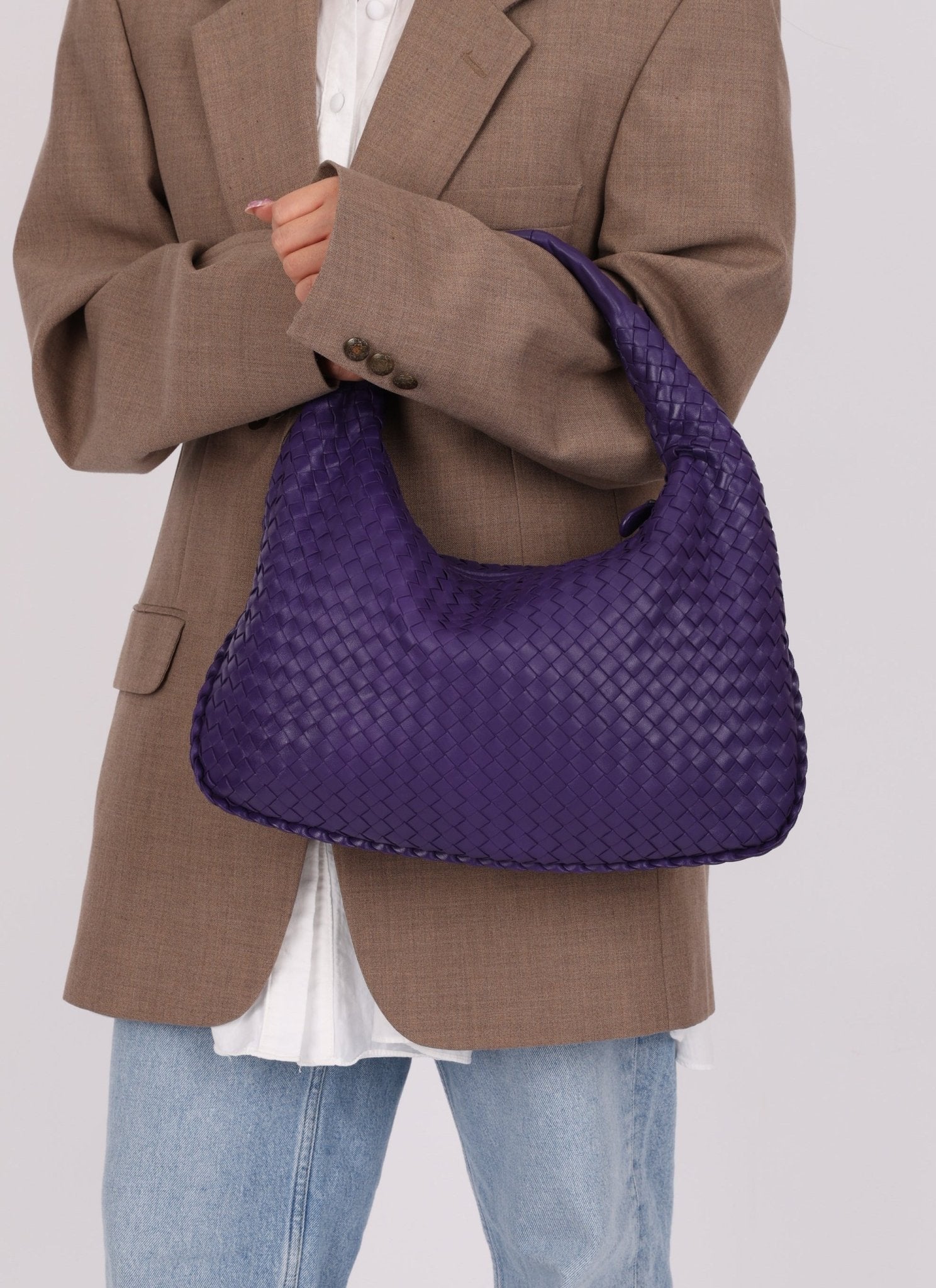 Bottega Veneta Ube Intrecciato Small Hobo - FashioNica