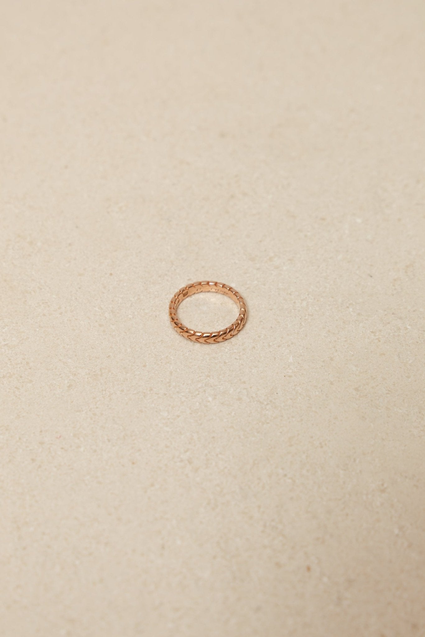 Bvlgari 18K RG Spiga Ring - FashioNica