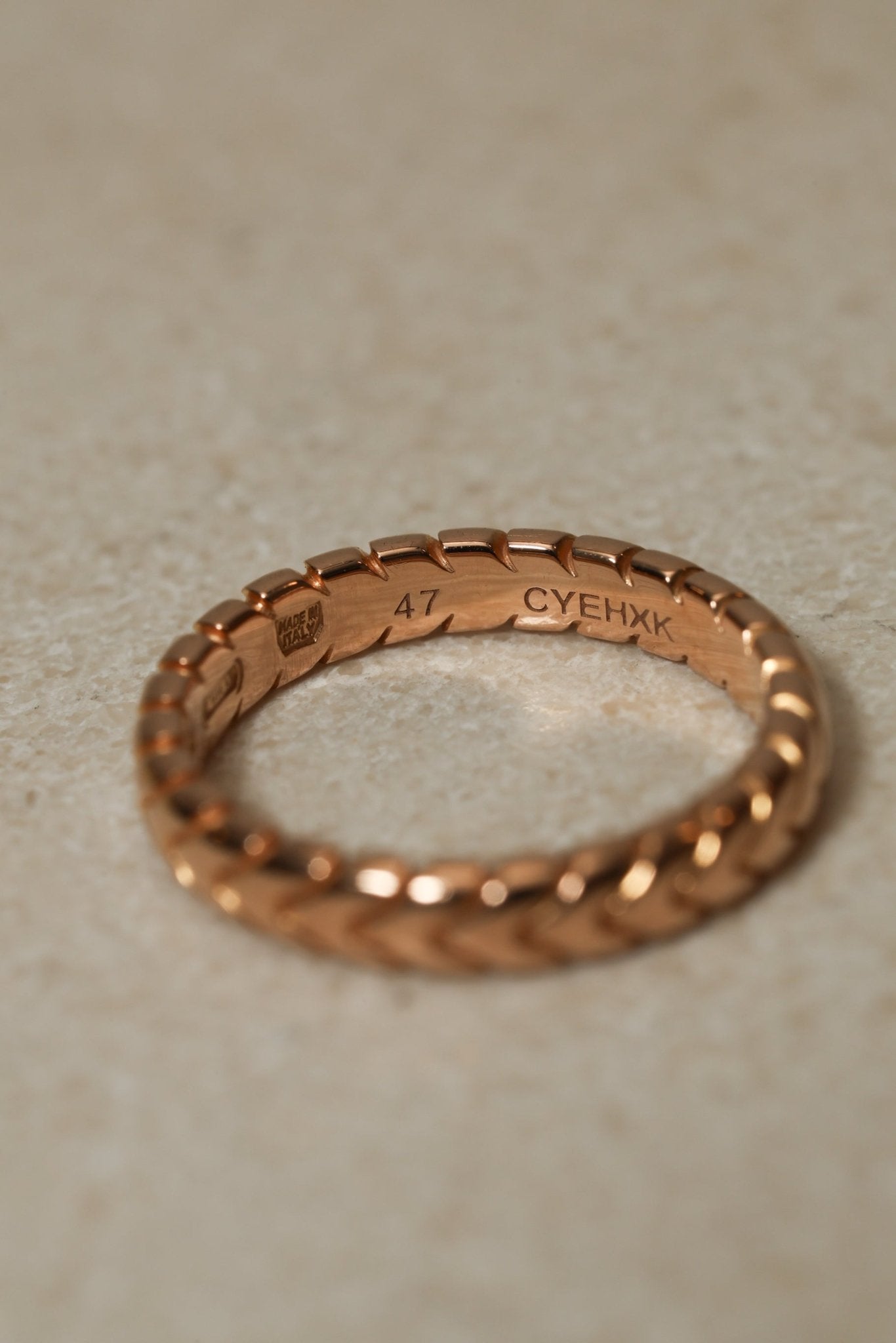 Bvlgari 18K RG Spiga Ring - FashioNica