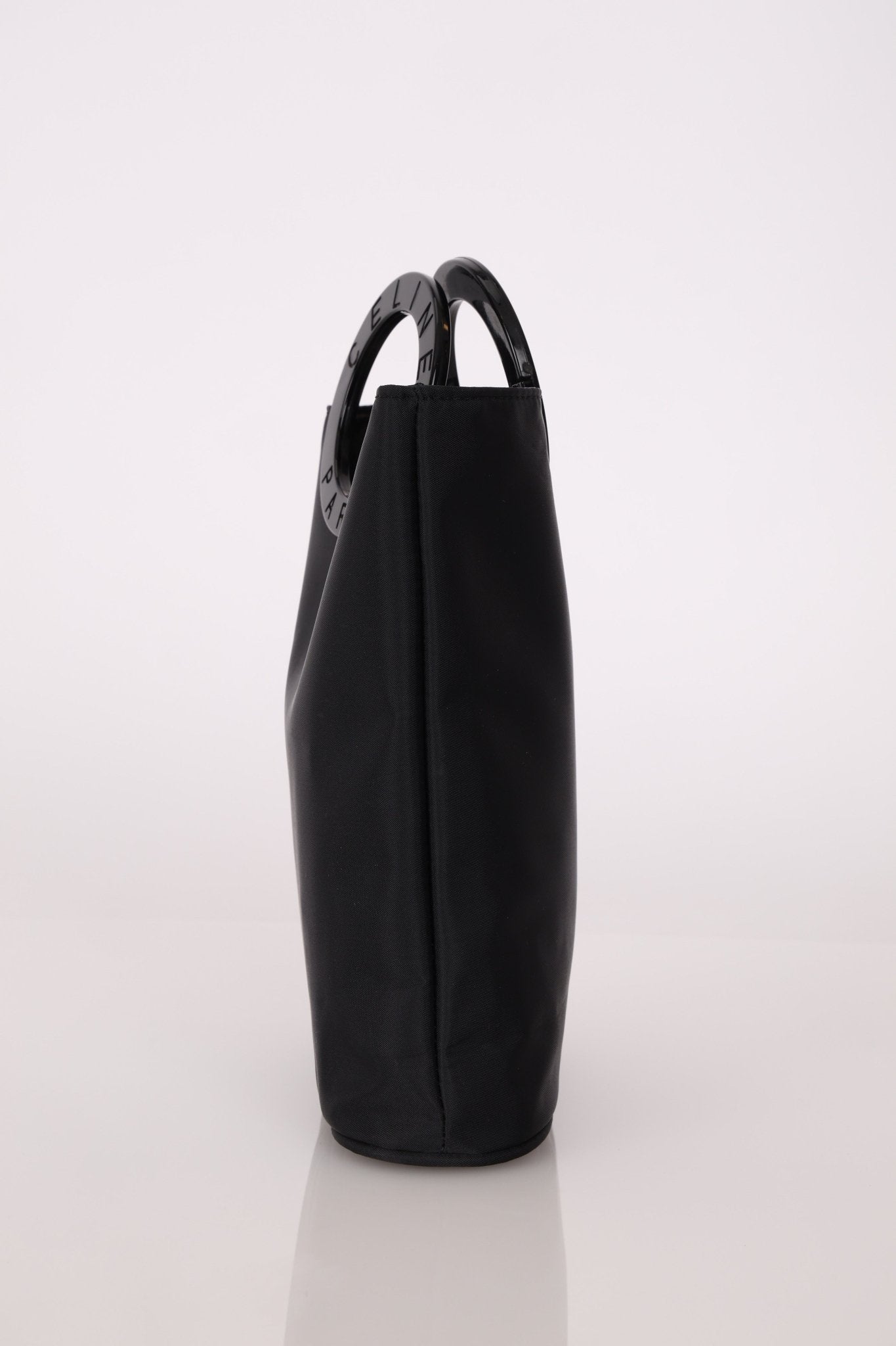 Celine Acetate Logo Circle Nylon Tote - FashioNica