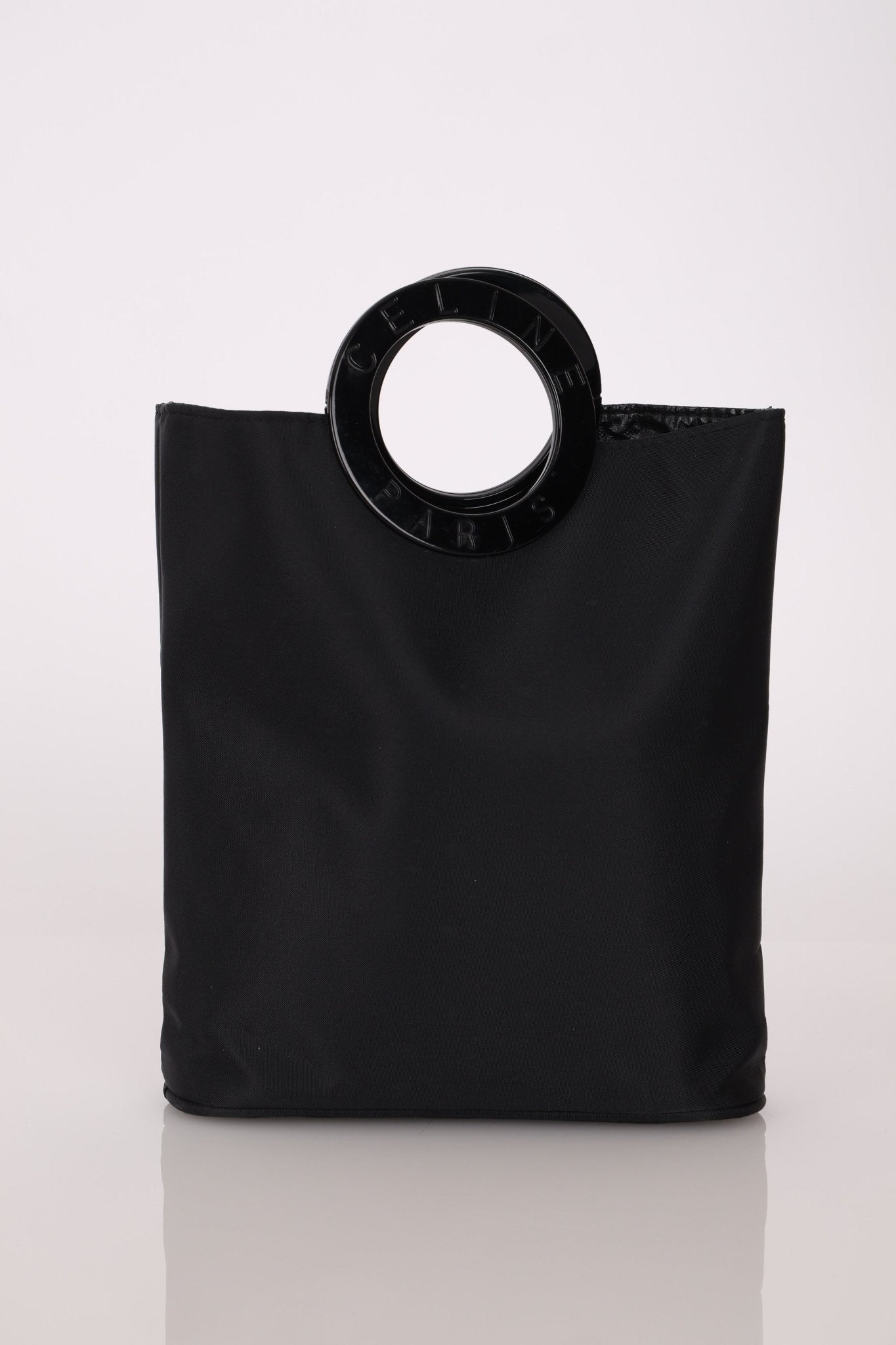Celine Acetate Logo Circle Nylon Tote - FashioNica