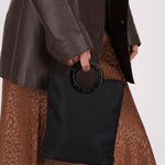 Celine Acetate Logo Circle Nylon Tote - FashioNica