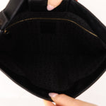 Celine Black Leather Macadam Pochette - FashioNica