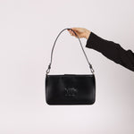 Celine Black Leather Macadam Pochette - FashioNica
