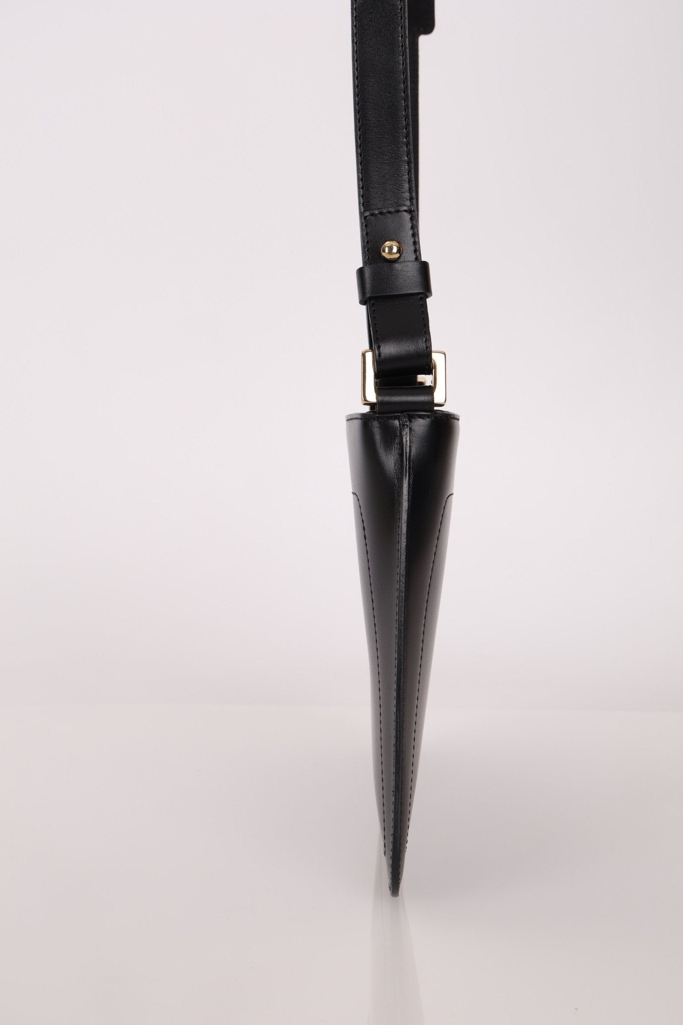 Celine Black Leather Macadam Pochette - FashioNica