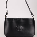 Celine Black Leather Macadam Pochette - FashioNica