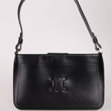 Celine Black Leather Macadam Pochette - FashioNica