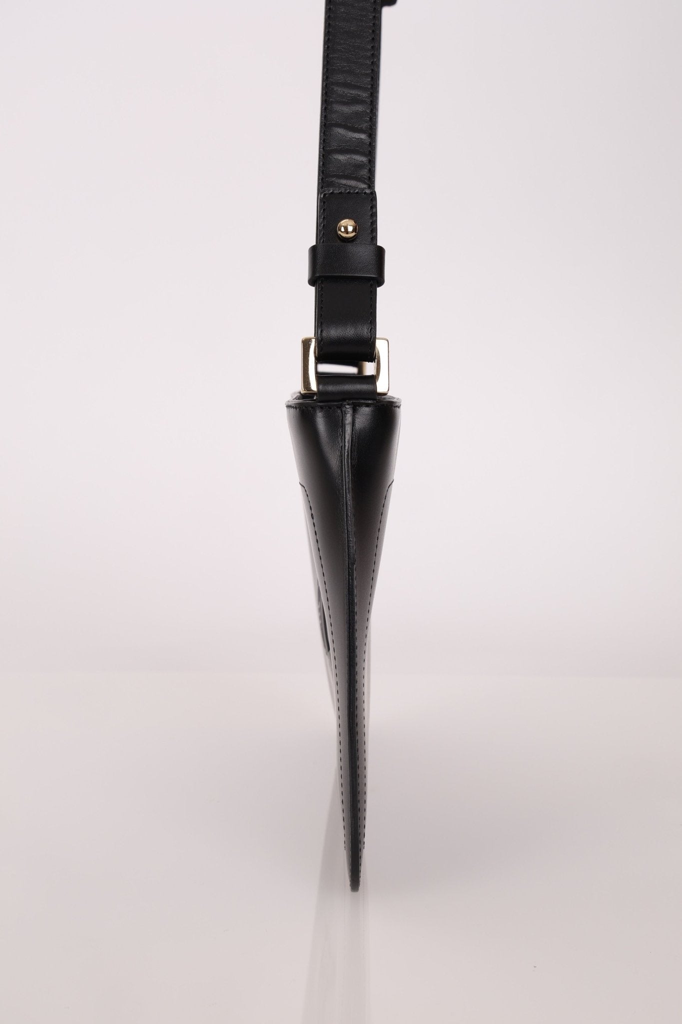 Celine Black Leather Macadam Pochette - FashioNica