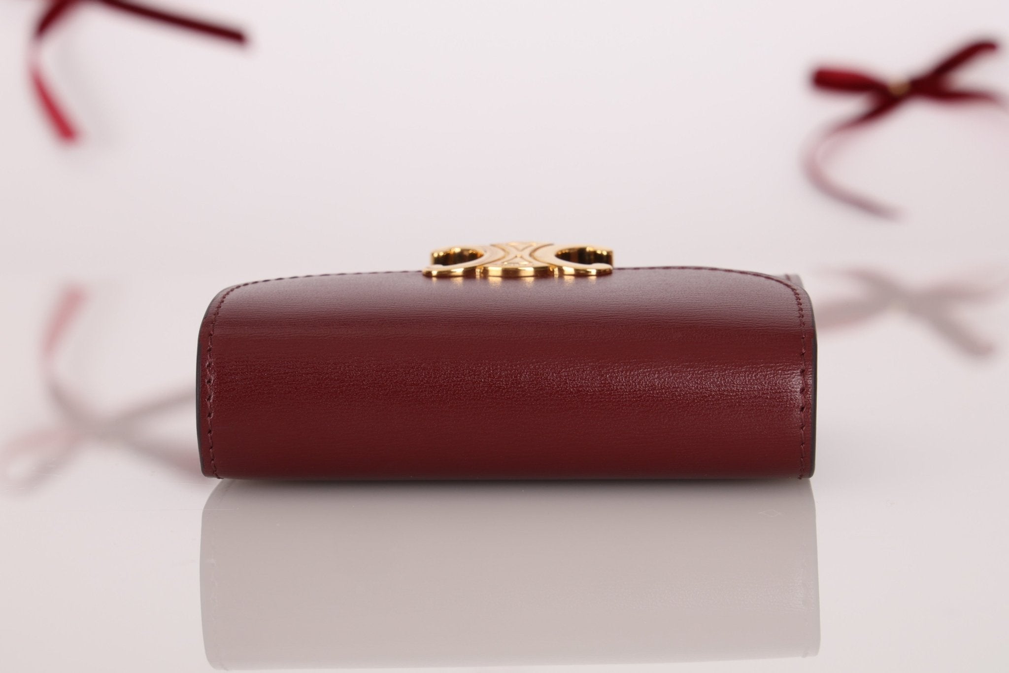 Celine Brown Triomphe Tri - fold Wallet - FashioNica