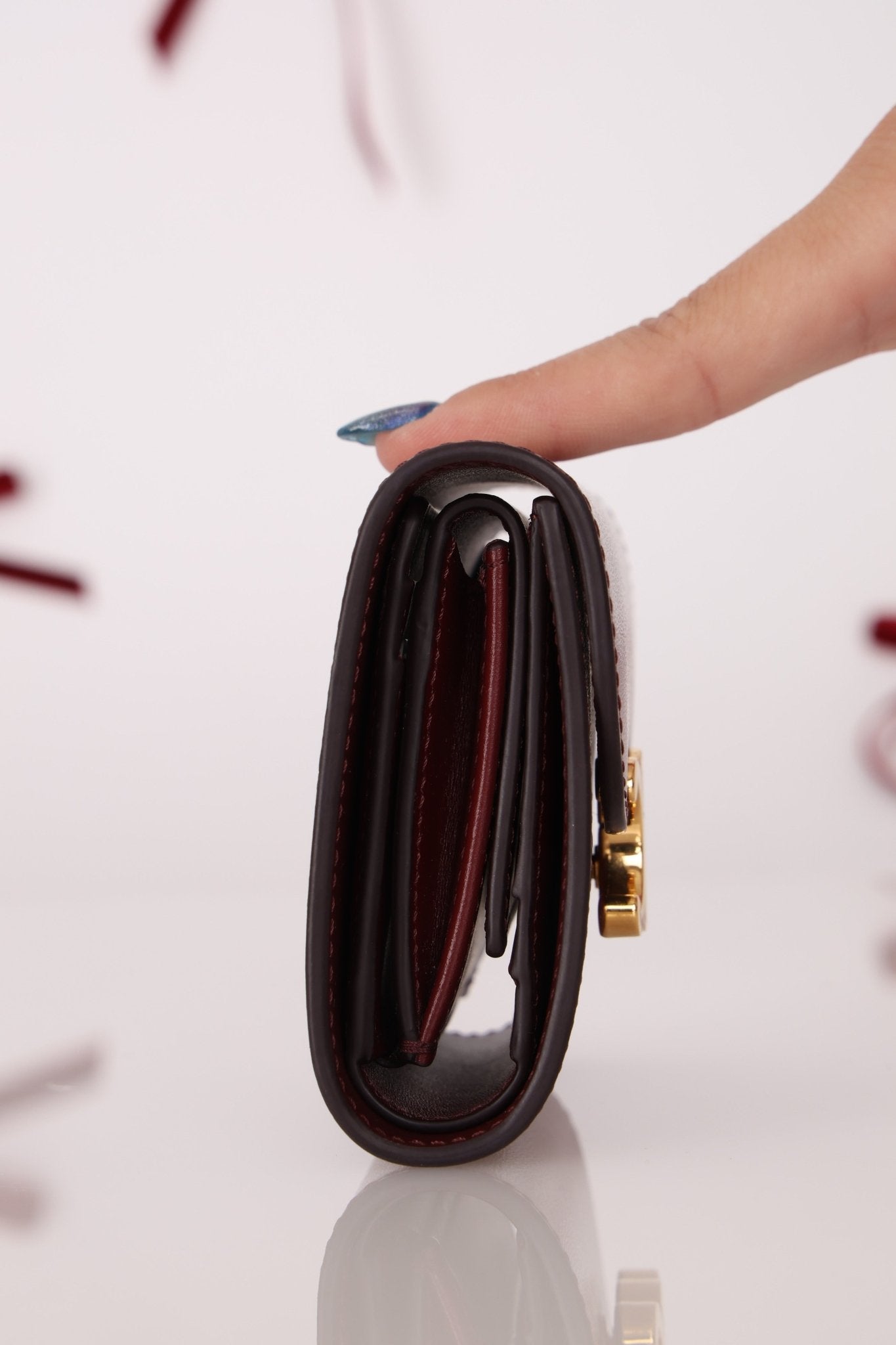 Celine Brown Triomphe Tri - fold Wallet - FashioNica