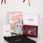 Celine Brown Triomphe Tri - fold Wallet - FashioNica
