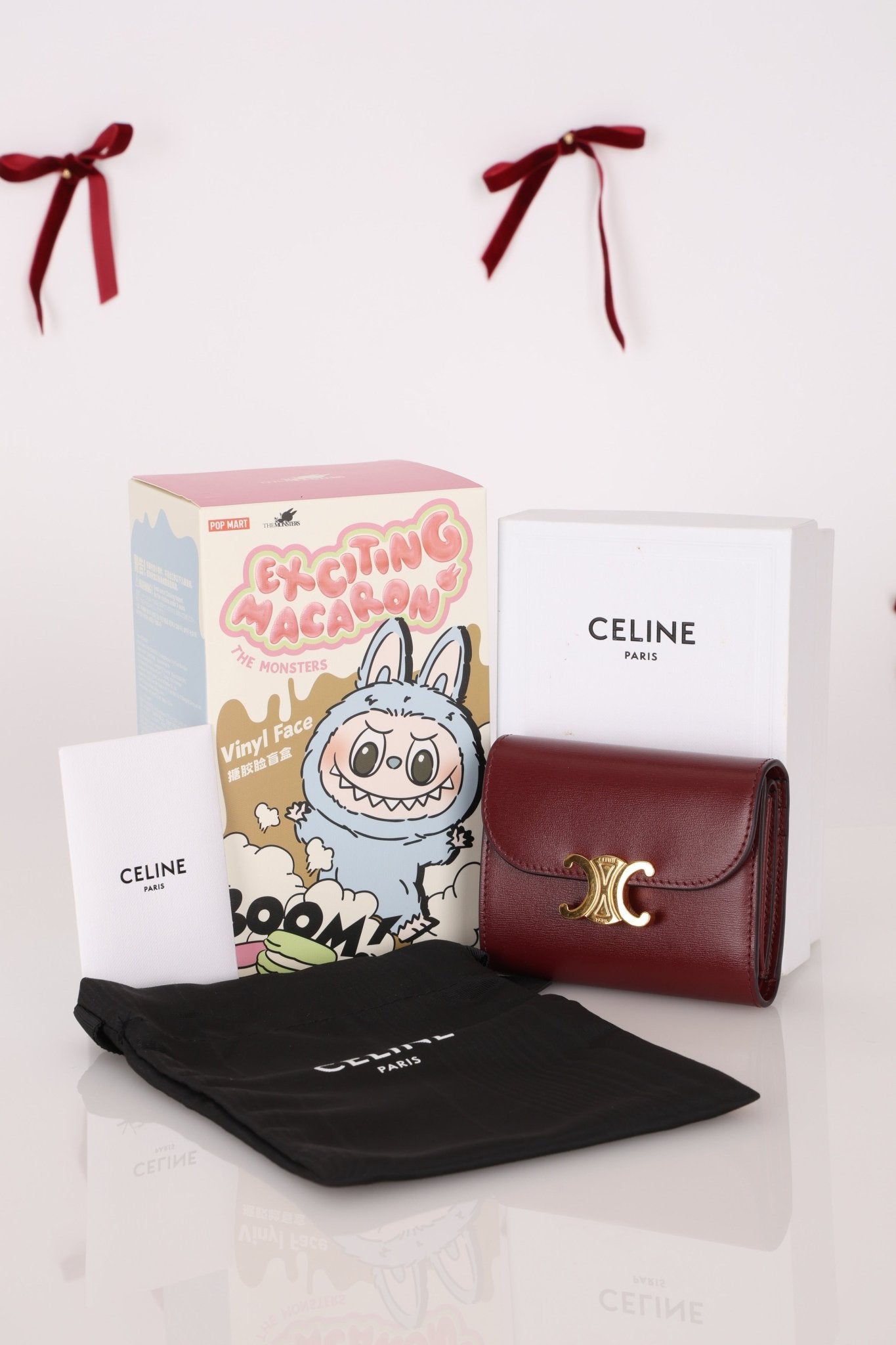 Celine Brown Triomphe Tri - fold Wallet - FashioNica