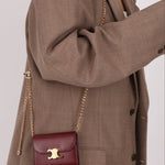 Celine Brown Triomphe Tri - fold Wallet - FashioNica