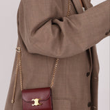 Celine Brown Triomphe Tri - fold Wallet - FashioNica