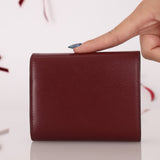 Celine Brown Triomphe Tri - fold Wallet - FashioNica