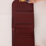 Celine Brown Triomphe Tri - fold Wallet - FashioNica