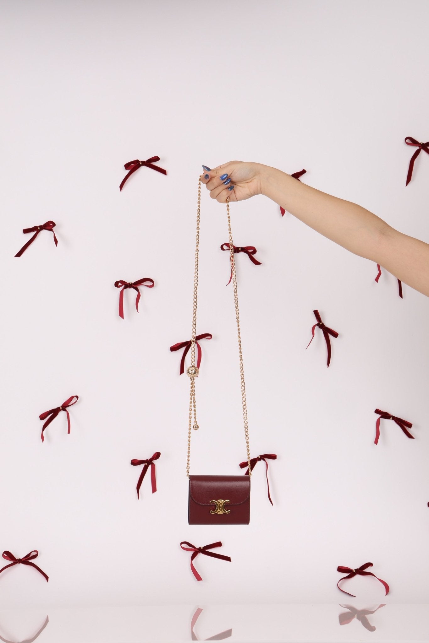 Celine Brown Triomphe Tri - fold Wallet - FashioNica