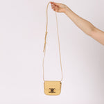 Celine Butter Yellow Triomphe Box Mini Claude - FashioNica