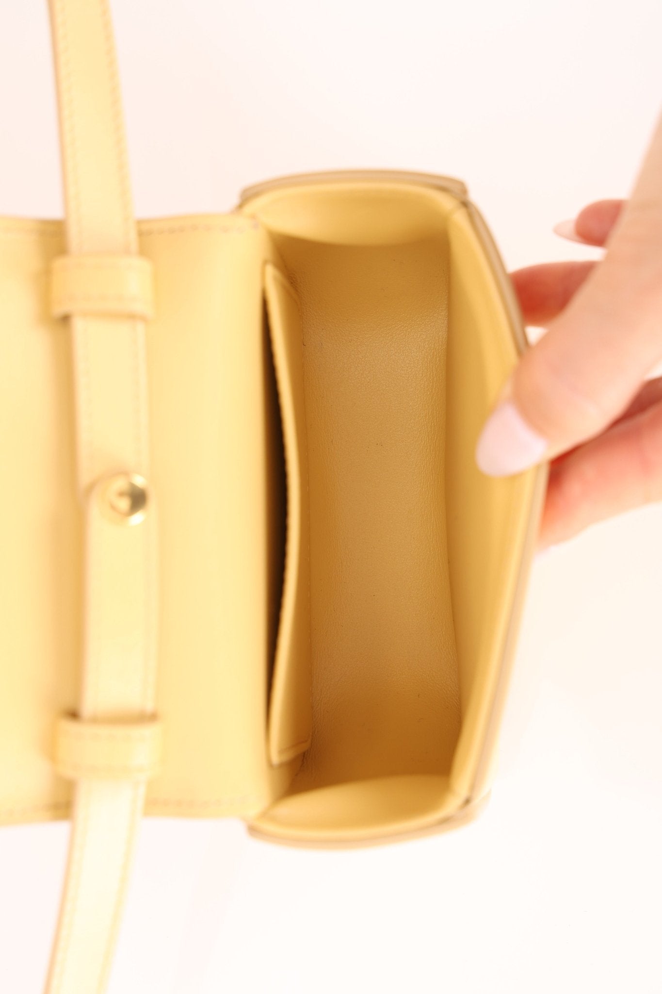 Celine Butter Yellow Triomphe Box Mini Claude - FashioNica
