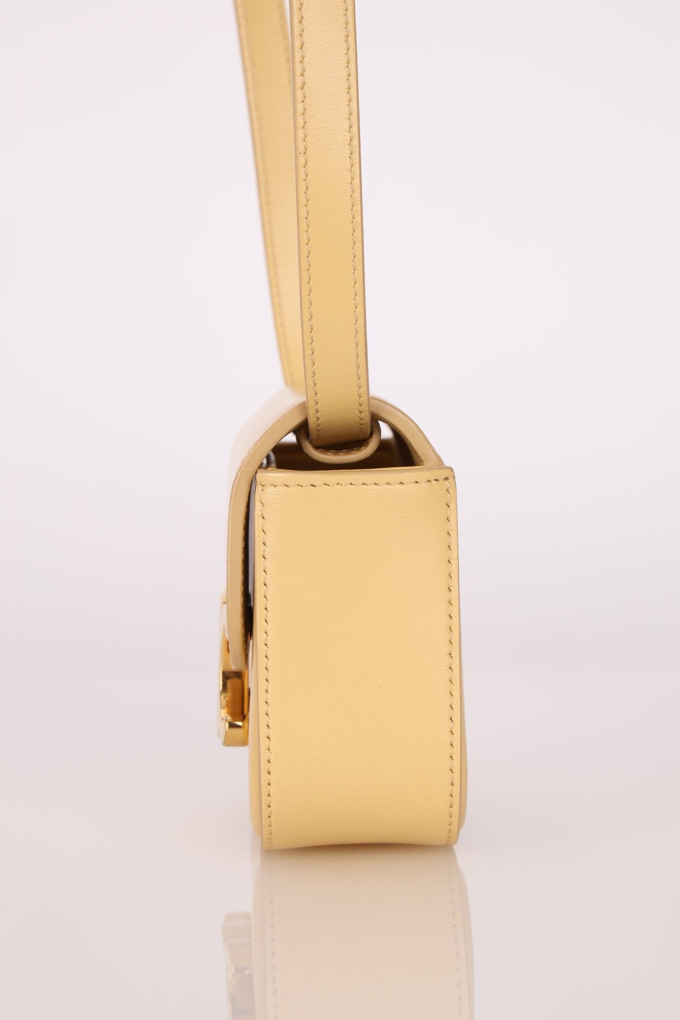 Celine Butter Yellow Triomphe Box Mini Claude - FashioNica