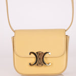 Celine Butter Yellow Triomphe Box Mini Claude - FashioNica