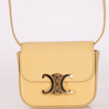 Celine Butter Yellow Triomphe Box Mini Claude - FashioNica
