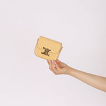 Celine Butter Yellow Triomphe Box Mini Claude - FashioNica