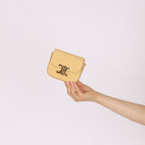Celine Butter Yellow Triomphe Box Mini Claude - FashioNica