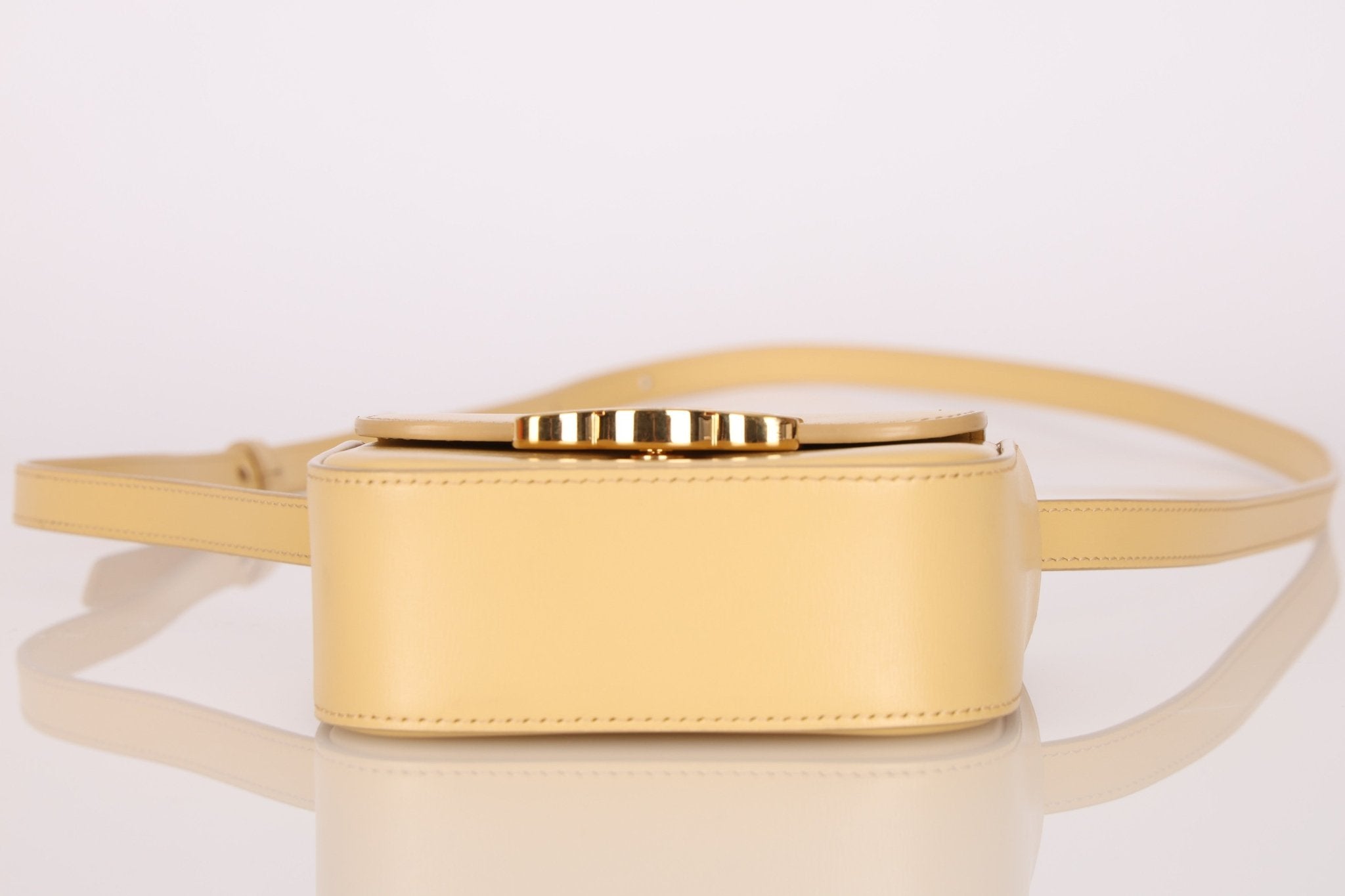 Celine Butter Yellow Triomphe Box Mini Claude - FashioNica