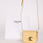 Celine Butter Yellow Triomphe Box Mini Claude - FashioNica