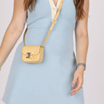 Celine Butter Yellow Triomphe Box Mini Claude - FashioNica